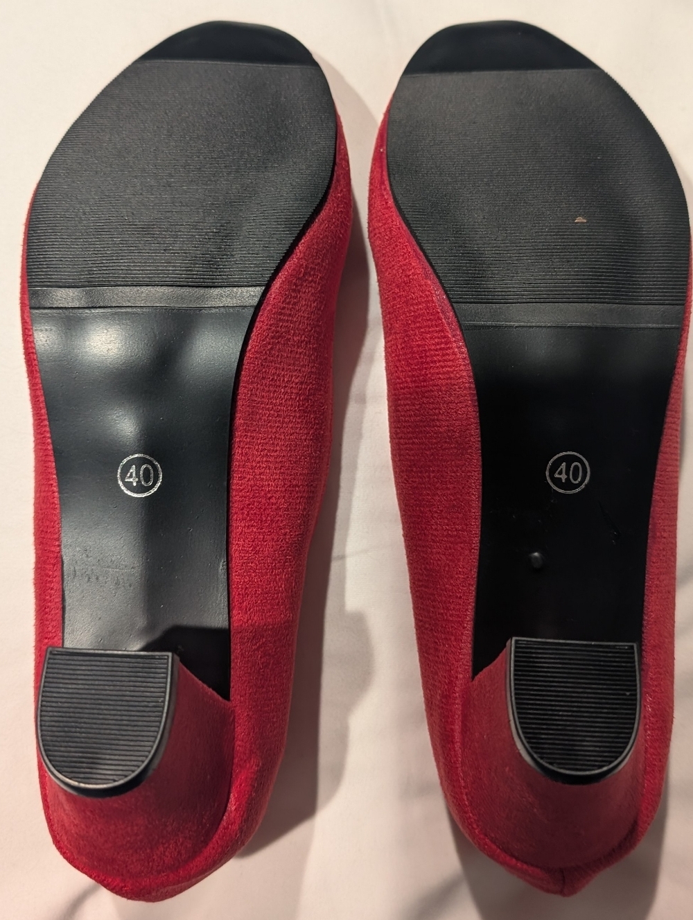 Red Suede Pumps - Picture 3 of 4